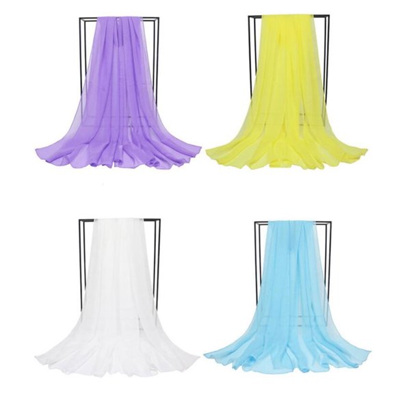 WEUVEB Women's Lightweight Soft Color Scarf, Stylish Sun Accessory for Beach, Travel, and Party Wear