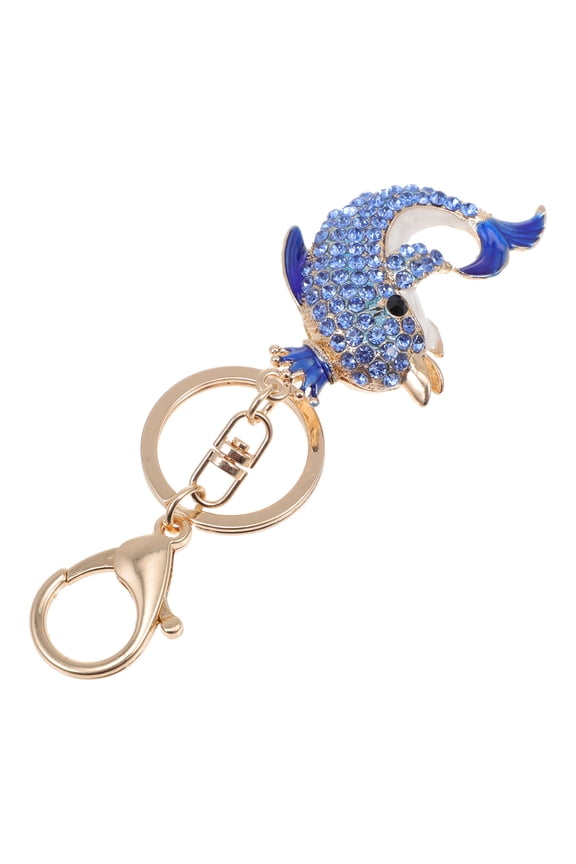 Dolphin Keychain Decor Metal Blue 1pc