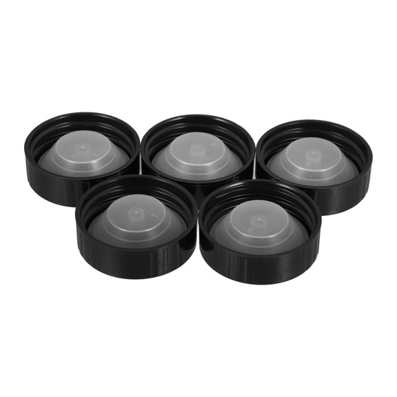 WEUVEB 1set Screw Caps For Bottles Splash Lids Reusable Growler Caps Smooth Finish Essential Oil Protection 5pcs