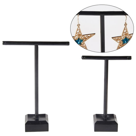 WEUVEB 2 Pcs Earring Display Racks Black Simple Design for Retail Store ...