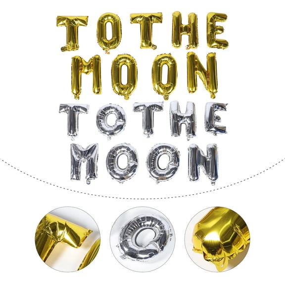 WEUVEB 2 Sets Balloons Outer Space Party Balloons Aluminium Foil Space Theme Decorative Birthday Party