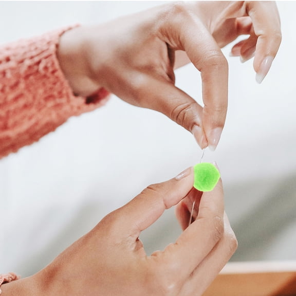 WEUVEB 2000pcs Fuzzy Craft Balls Woolen Ball Light Green Handmade Craft for Artisans and Hobby Supplies