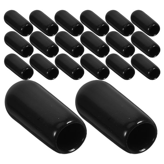 WEUVEB 200Pcs Black PVC Pegboard Hook End Caps for 6.5mm Wire Industrial Safety Upgrade
