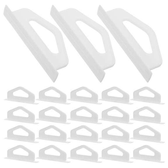 WEUVEB 200pcs Clear Wall Hooks for Easy Hanging and Installation, PE PP Material for Home and Retail Use