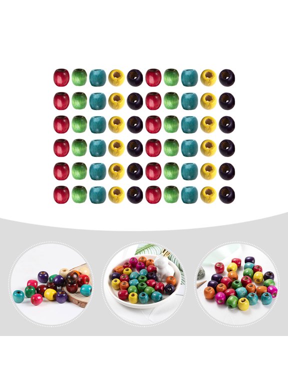 200pcs Hair Braids Beads Wood Dreadlocks Braiding for Extensions