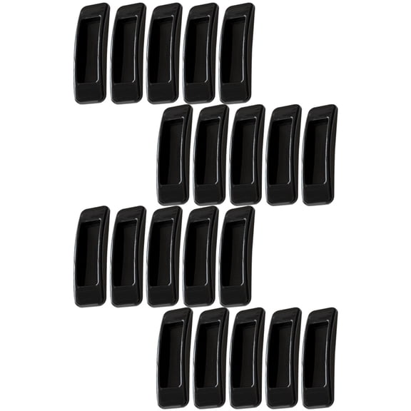 WEUVEB 20Pcs Black Stick on Door Handles Adhesive Cabinet Pull Handles for Sliding Window