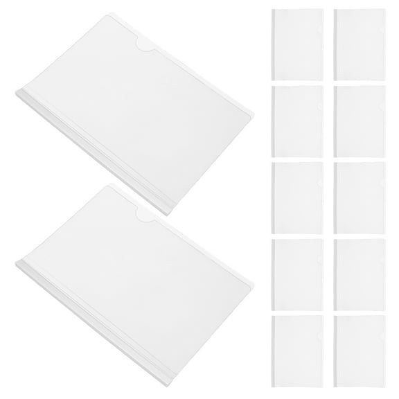 WEUVEB 20Pcs Document Organizer Folders with Sliding Bar Clear Paper Holders