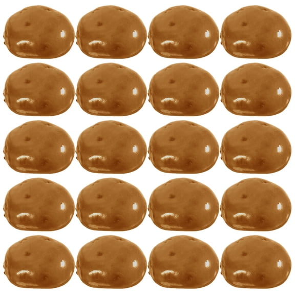 WEUVEB 20Pcs Faux Potato Models Khaki Potato Shape Adornments for Harvest Day and Thanksgiving Decor