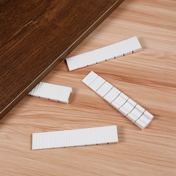 WEUVEB 20Pcs Leveling Shims for Furniture Stabilization White Plastic Anti Slip