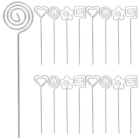 WEUVEB 20Pcs Picture Clips Photo Clip Silver Iron Card Holder for Wedding Decorations
