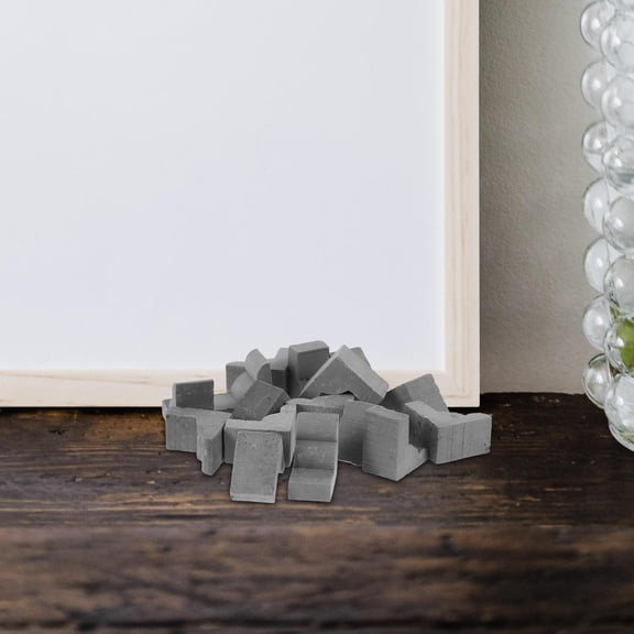 WEUVEB 20pcs Small Bricks Grey Clay Masonry Experience For Craft Projects