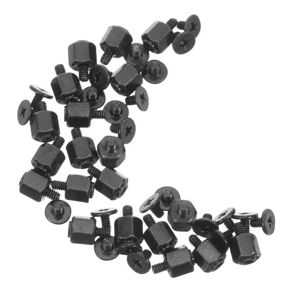 WEUVEB 20Pcs Black Steel SSD Mounting Screws for Desktop Motherboard Hardware Upgrades and
