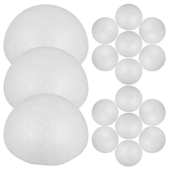 WEUVEB 22Pcs White Foam Hemisphere for Diy Crafts and Artistic Creations Unpainted