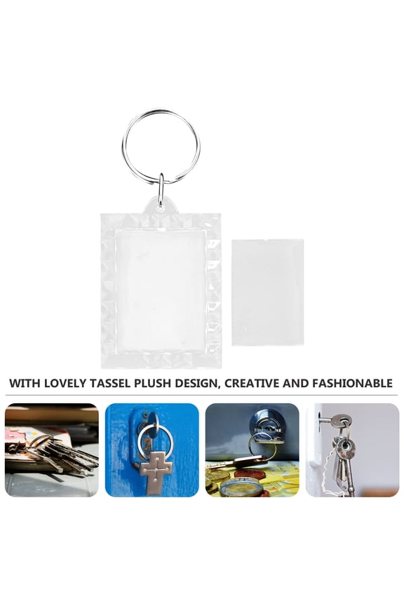 24 Pcs Cute Assorted Color Photo Frame Keychains Practical Design Party Favor Accessories