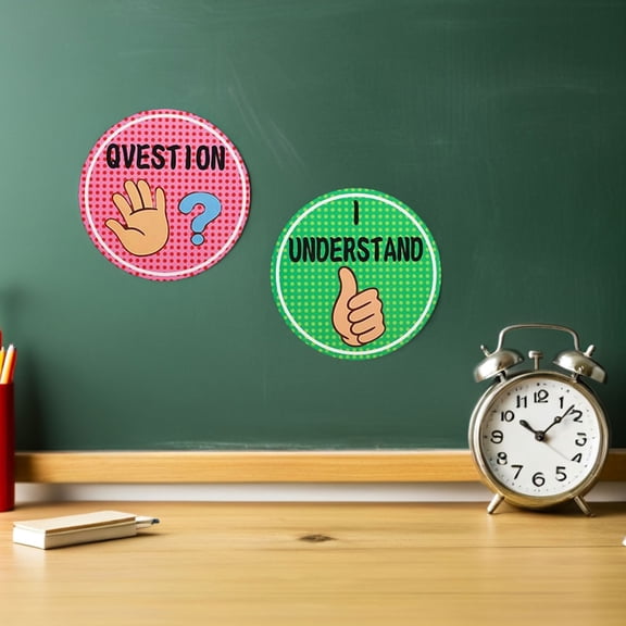 WEUVEB Educational Nonverbal Cues Posters, Multi-Color Laminated White Cardstock, 24 Pieces Aid