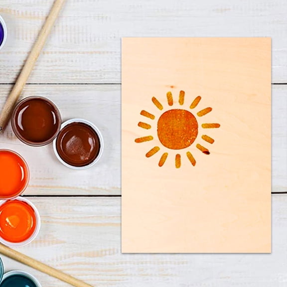 WEUVEB 24Pcs Rectangle Wooden Plates Natural Beige Wood Material for Crafting