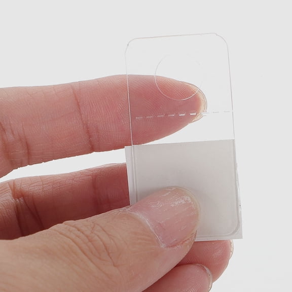 WEUVEB 250Pcs Transparent Self Adhesive Hanging Tabs PVC Hooks No Drill Damage Free Wall Storage