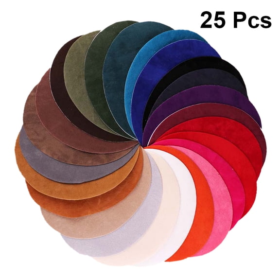 WEUVEB 25Pcs Assorted Color Clothes Patches Kit for Sweater Elbow Knee Repair and Decoration