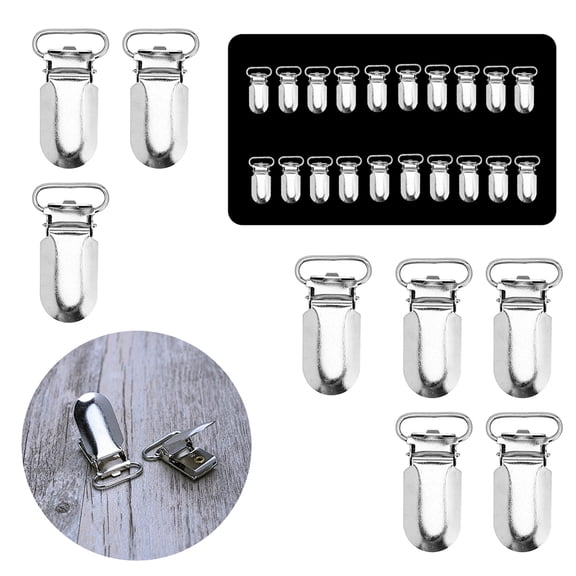 WEUVEB Corrosion Resistant Strap with Clip for Women Suspenders White 25Pack