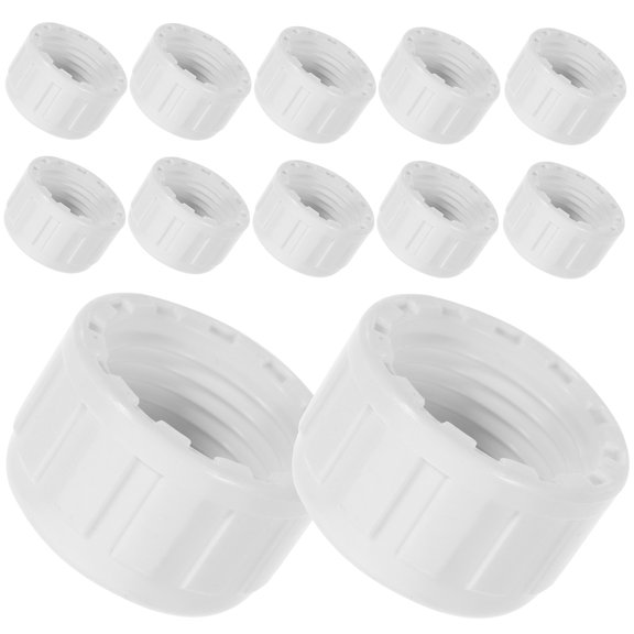 WEUVEB 25Pcs White PVC Female Threaded End Caps for Tube Plumbing Irrigation and Sprinkler System Closure