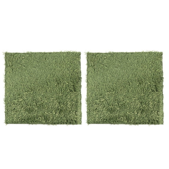 WEUVEB 2Pcs Moisturizing Fake Lawn Artificial Moss Mats Green Breathable Natural Looking for Reptile Use