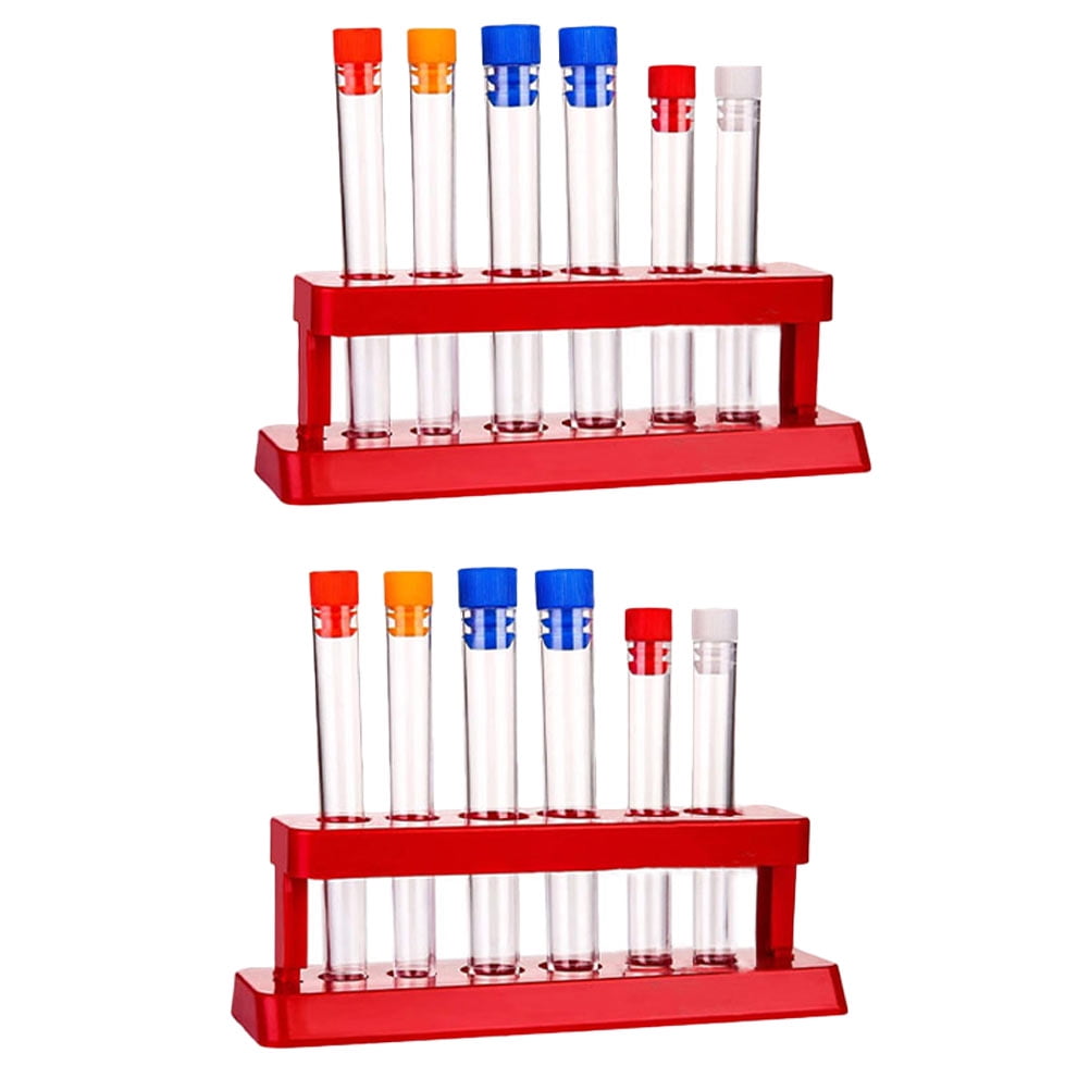 WEUVEB 2Sets Plastic Tube Rack with Corrosion Resistant Surface for Lab ...
