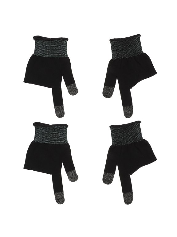 2 Pairs Black Gaming Gloves for Mobile Phones, High Sensitivity, Breathable and Comfortable Fit