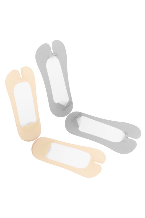 2Pairs Breathable Cotton Tabi Toe Socks with Anti Slip Sole for Fitness and Daily Use