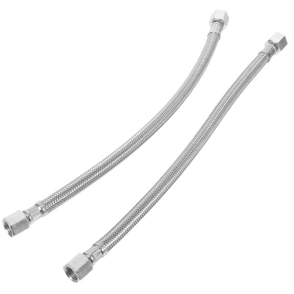 WEUVEB 2Pcs Air Pump Compressor Hose Plated Silver Reinforced Steel Wire Easy Installation Efficient