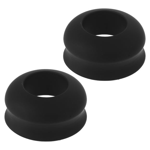 WEUVEB 2Pcs Bat Choke Up Rings Black Soft Non Slip Rings for Baseball Bat Compatible with Youth and Adults
