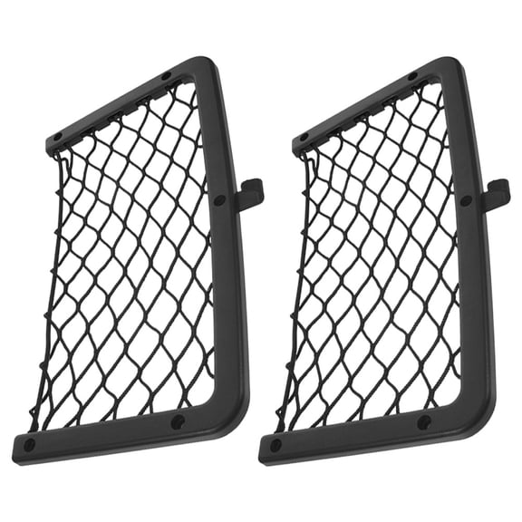 WEUVEB 2Pcs Car Storage Net Black Durable Elastic Mesh Pocket for Car Doors Seats and Trunks