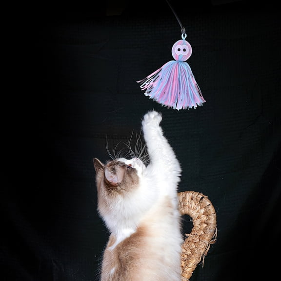 WEUVEB 2-Pack Replacement Heads for Cat Teaser Toy, Soft Interactive Cat Toy to Stimulate Hunting Instincts and Play