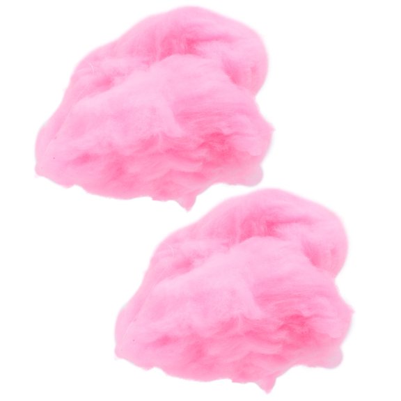 WEUVEB Pink Artificial Cotton Cloud Hanging Decor for Home and Party 2Pcs