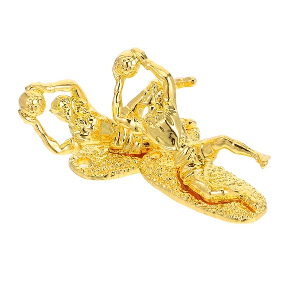 WEUVEB 2Pcs Golden Soccer Trophy Cups Metal Goalkeeper Award for Sports Display Decor