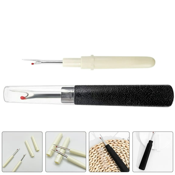 WEUVEB 2Pcs Portable Metal Seam Ripper Thread Cutter Tool for Stitching Use Assorted Colors