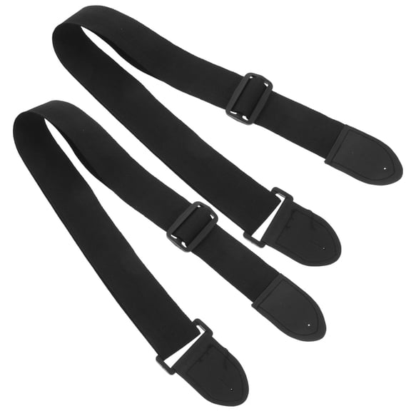 WEUVEB 2Pcs Cotton Guitar Strap Black Simple Design Comfort Fit For Classical Guitar And Guitar Accessories