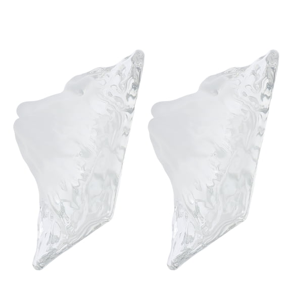 WEUVEB 2 Pack Crystal Clear Iceberg Diorama Props, Ice Model for Winter Scene, Display Decor Craft Supplies Set