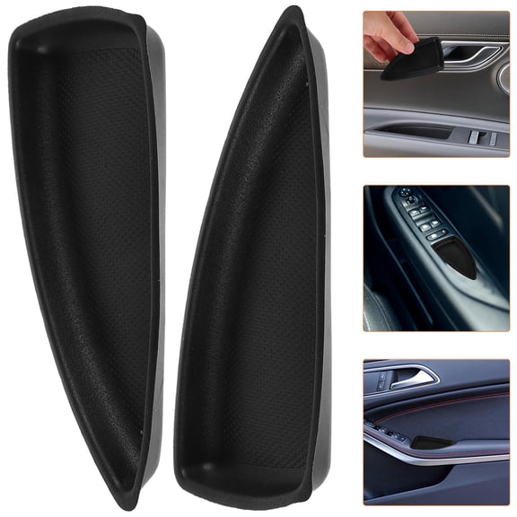 WEUVEB 2Pcs Door Switch Bezel Cap Black ABS for Car Owners to Improve Interior Design