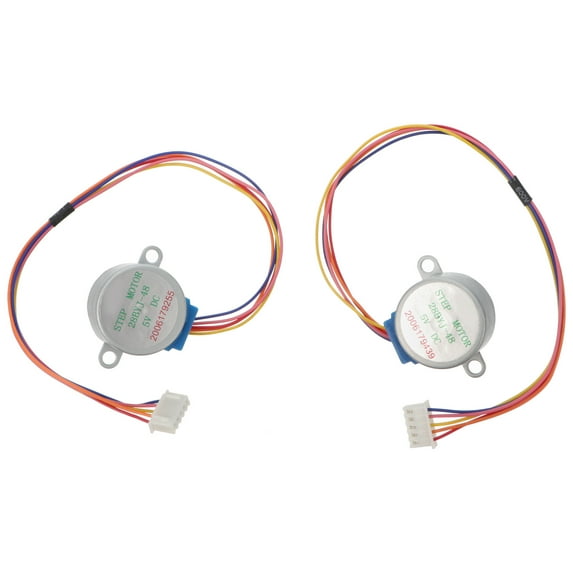 WEUVEB Durable Stepper Motor 2Pcs, Silver, High Torque, Low Noise, Perfect for Machine Use