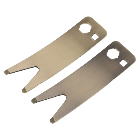 WEUVEB 2Pcs Guitar Repair Wrench Tool in Golden for Volume Control Toggle Switch and Jack Socket Maintenance