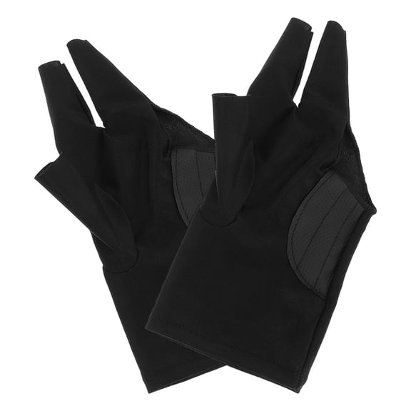 WEUVEB Wear-Resistant Cue Gloves Black Breathable and Lightweight for Protection 2Pcs