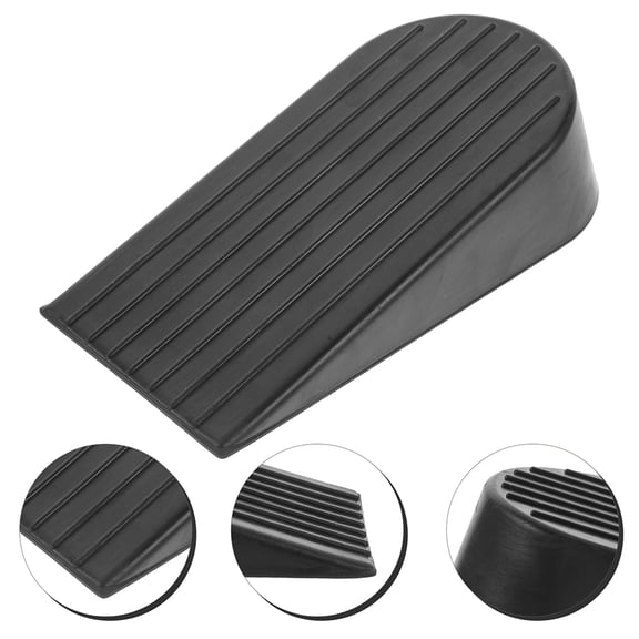 WEUVEB 2Pcs Extra Large Black Rubber Door Stopper for Heavy Duty Garage Doors