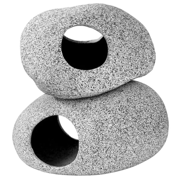 WEUVEB 2Pcs Fish Tank Structure Decor Fish Tank Landscape Ornament Dark Clay For Aquarium Enthusiasts