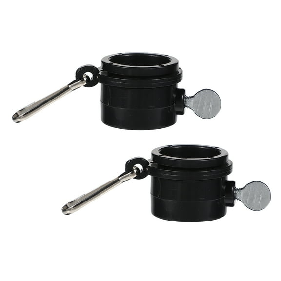 WEUVEB 2Pcs Flag Fasteners Black Rotating Flagpole Rings Anti Tangle Durable for Flag