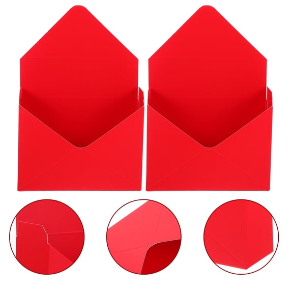 WEUVEB 2Pcs Flower Storage Boxes Red Paperboard Envelop Paper Cases for Banquet and Daily Use
