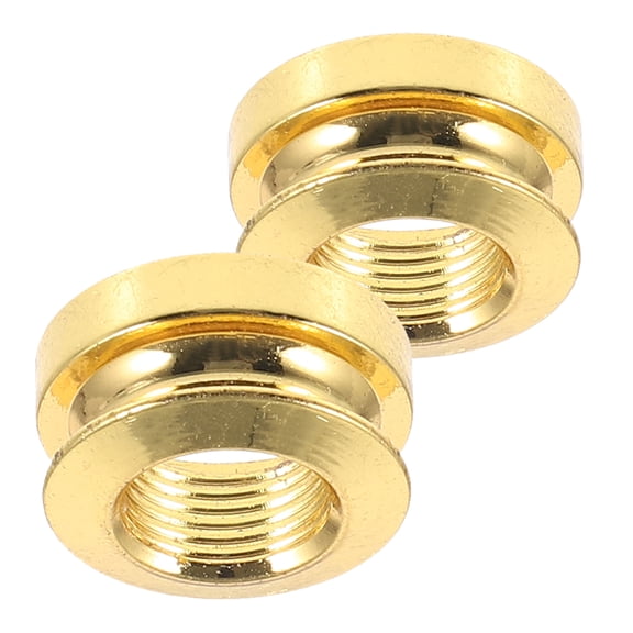 WEUVEB Acoustic Guitar Endpin 2 Pieces Golden Copper Replacement Parts for Guitar Accessories