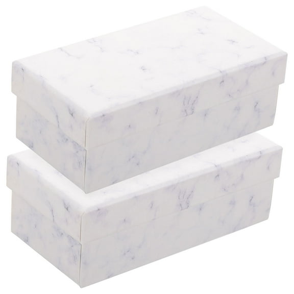 WEUVEB 2-Pack Decorative Jewelry Storage Boxes in Assorted Colors for Home Organization and Family Use