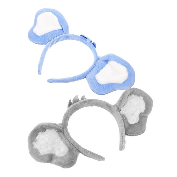 WEUVEB 2Pcs Kawaii Headband Koala Ear Shape Assorted Color Hair Styling For Women And Girls