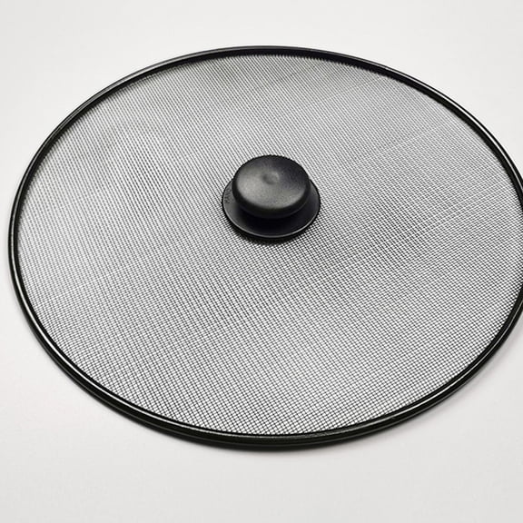 WEUVEB 2Pcs Kitchen Splash Guard Plated Silver Stainless Steel Mesh Cover for Frying Pan and Skillet