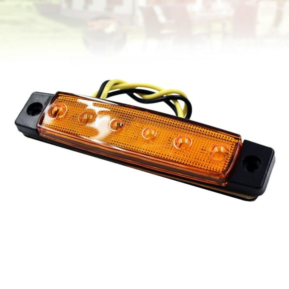 WEUVEB 2Pcs Yellow LED Tail Lights for Truck Trailer Waterproof Multifunction Stop Turn Brake Signal